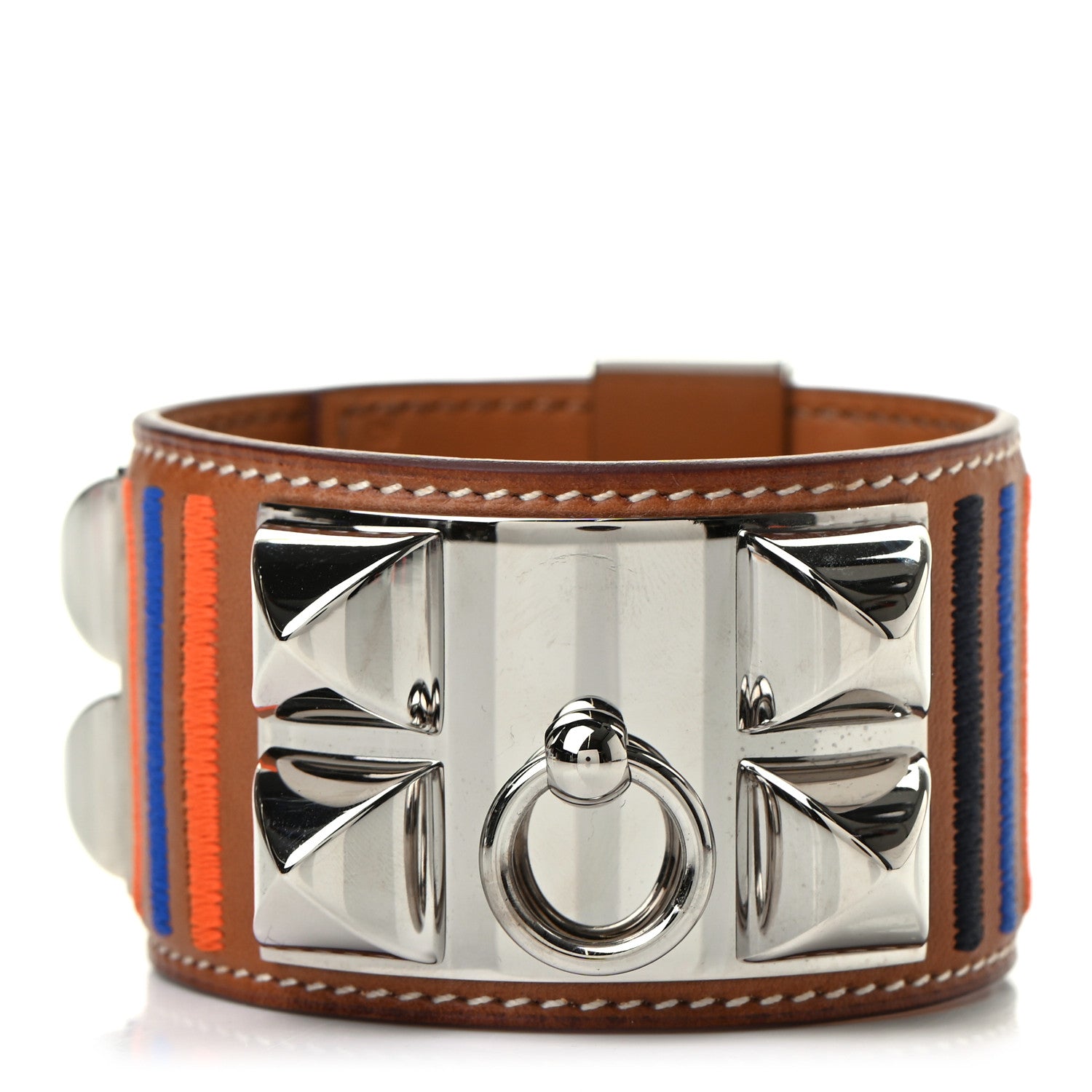 Hermes Barenia Collier de Chien CDC Rocabar Bracelet T2 Fauve 1 of 5