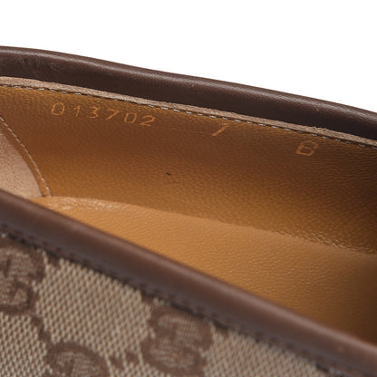 Gucci Monogram Calfskin Womens Horsebit Loafers 7 Brown 8 of 8