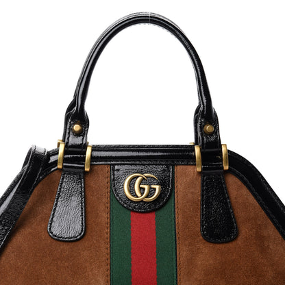 Gucci Suede Ophidia Medium Re(Belle) Top Handle Bag Nocciola Black 11 of 11