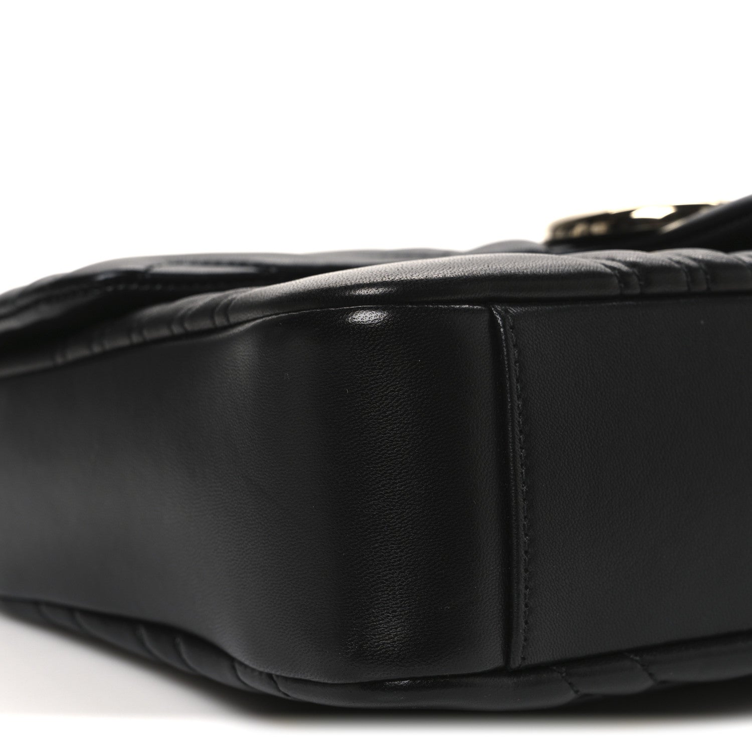 Gucci Lambskin Matelasse Large GG Marmont Shoulder Bag Black 9 of 11