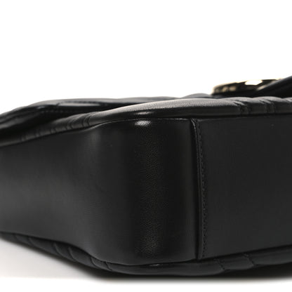 Gucci Lambskin Matelasse Large GG Marmont Shoulder Bag Black 9 of 11