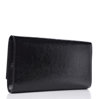 Saint Laurent Textured Patent Monogram Large Belle De Jour Clutch Black 3 of 9