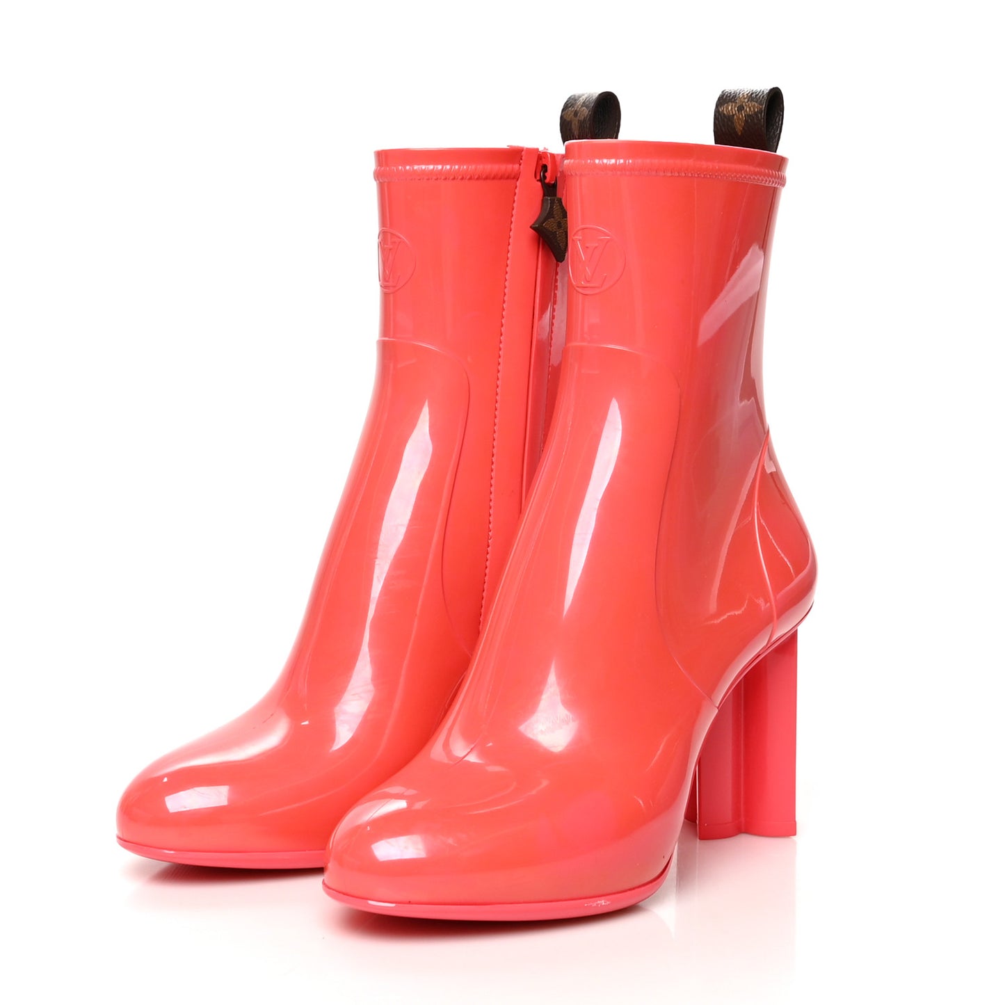 Rubber Silhouette Ankle Boots 36 Corail
