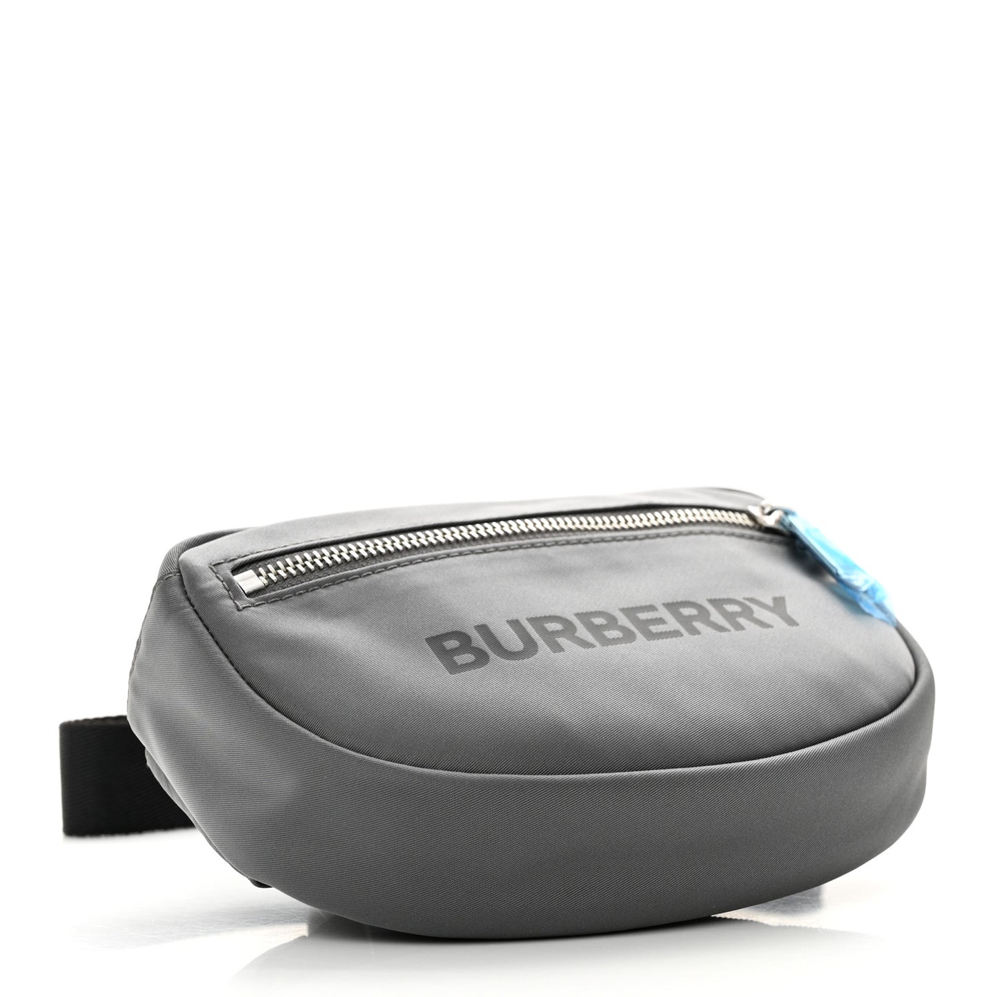 Econyl Logo Print Small Cannon Bum Bag Charcoal Grey