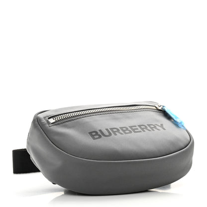 Burberry Econyl Logo Print Small Cannon Bum Bag Charcoal Grey 4 of 9