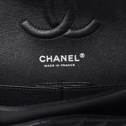 Chanel Caviar Chevron Quilted Medium Double Flap Black 6 of 11