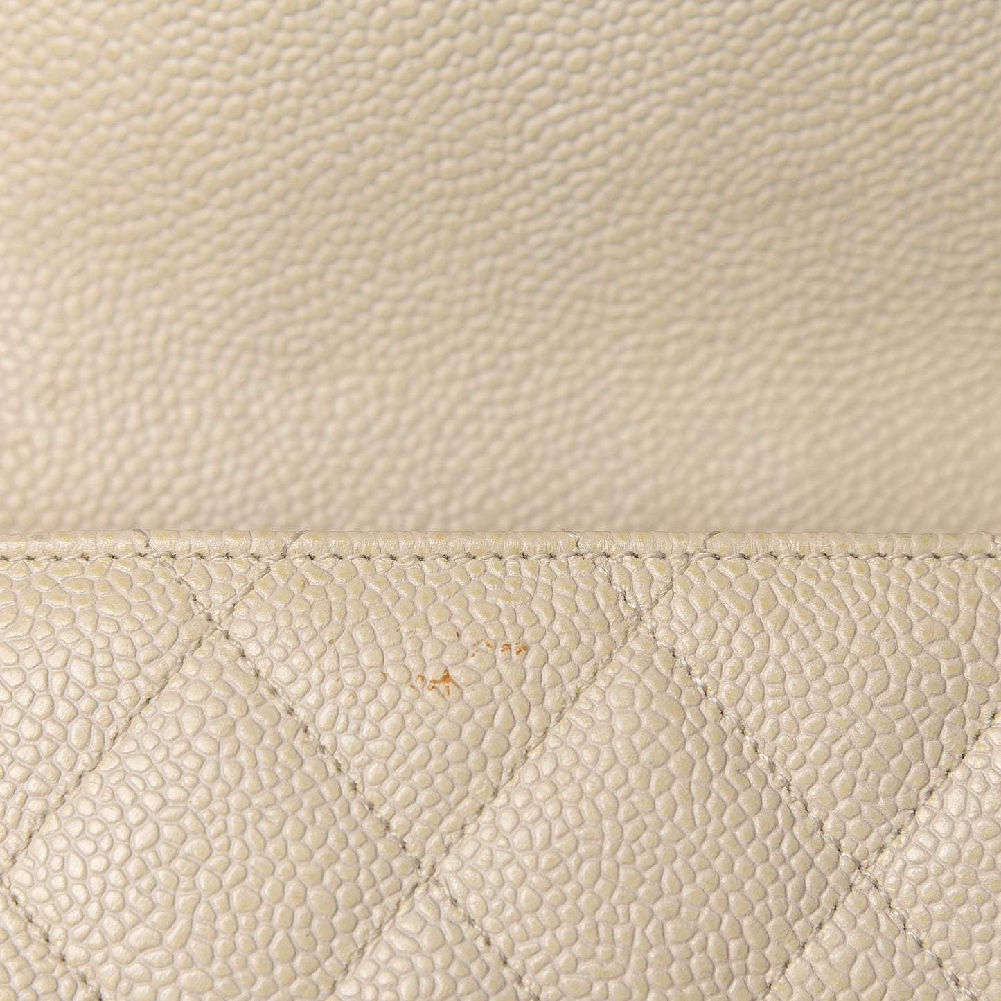 Caviar Quilted Envelope Flap Crossbody Light Beige