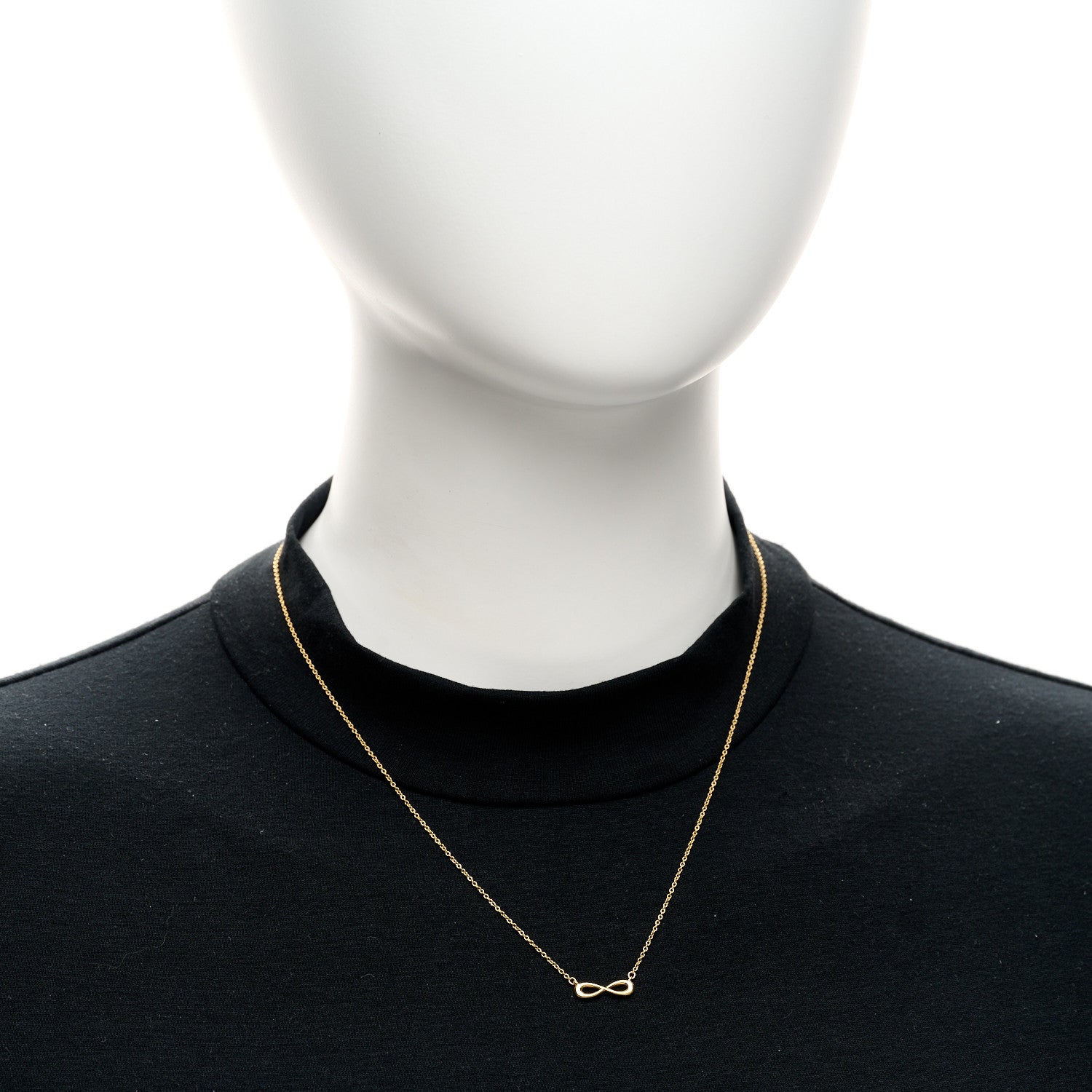 Tiffany 18K Yellow Gold Infinity Pendant Necklace 2 of 4