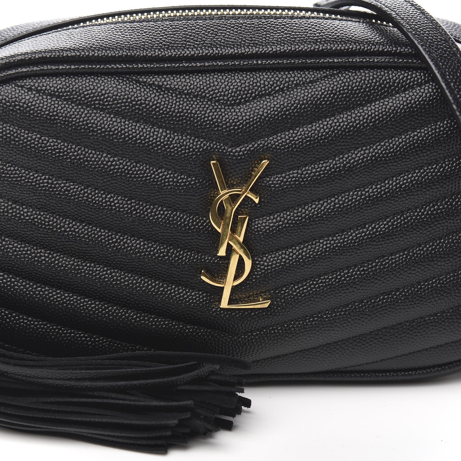 Saint Laurent Grain De Poudre Matelasse Monogram Mini Lou Camera Bag Black 9 of 9