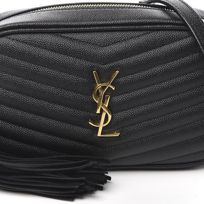 Saint Laurent Grain De Poudre Matelasse Monogram Mini Lou Camera Bag Black 9 of 9