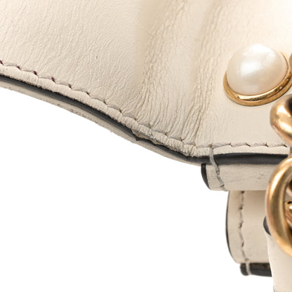 Gucci Nappa Pearl Studded Mini Queen Margaret Broadway Shoulder Bag Mystic White 15 of 18