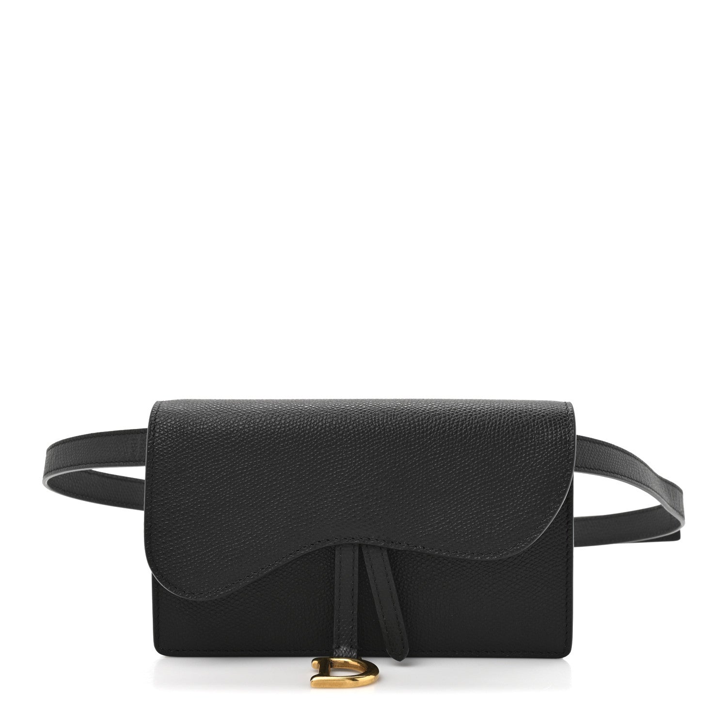 Christian Dior Grained Calfskin Saddle Belt Bag Black 1 of 13