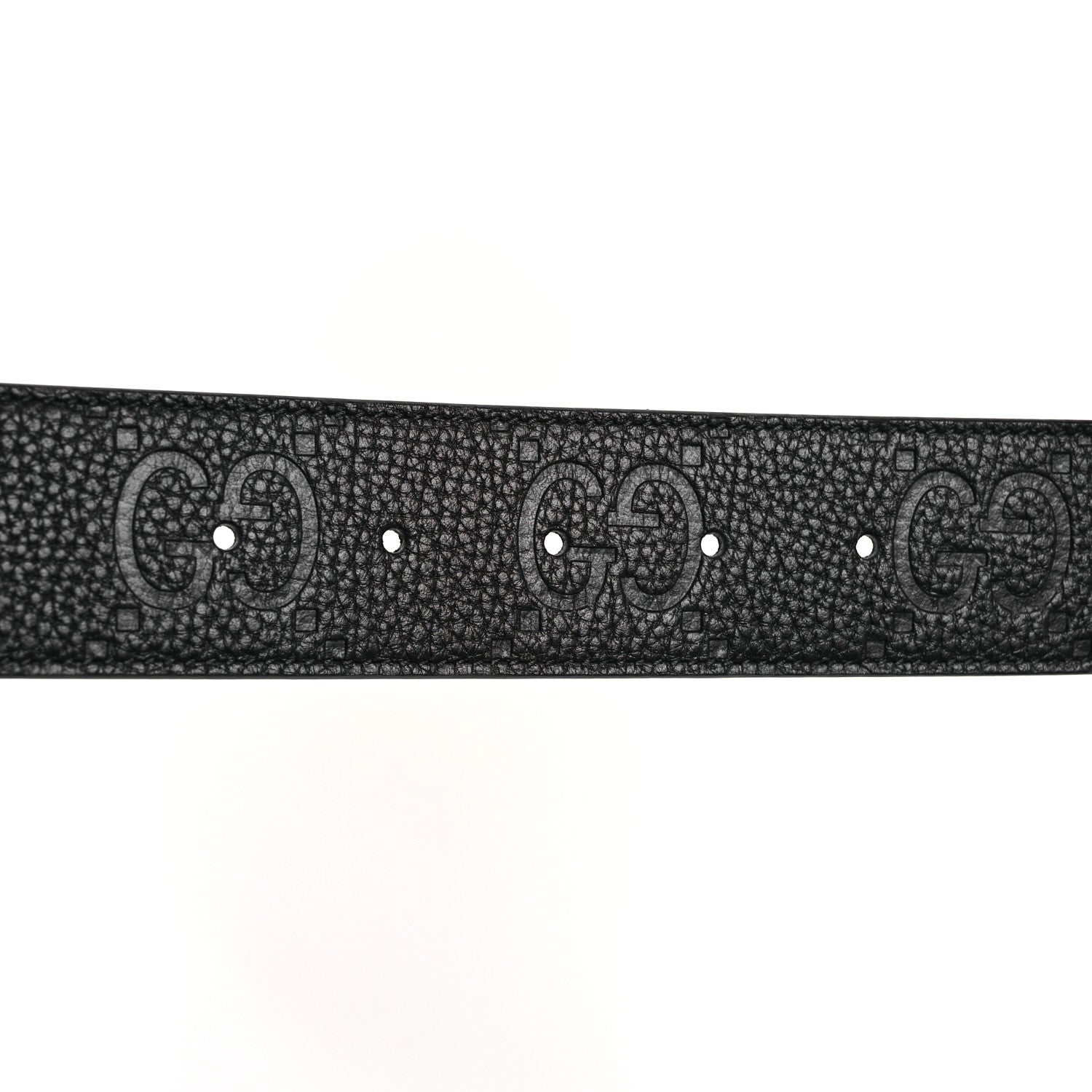 Gucci Piuma Calfskin Jumbo GG Embossed Interlocking G 40mm Belt 105 42 Black 3 of 8