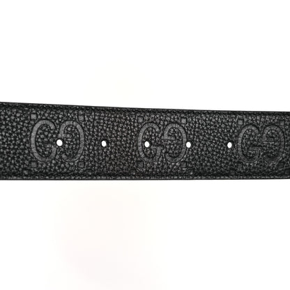 Gucci Piuma Calfskin Jumbo GG Embossed Interlocking G 40mm Belt 105 42 Black 3 of 8