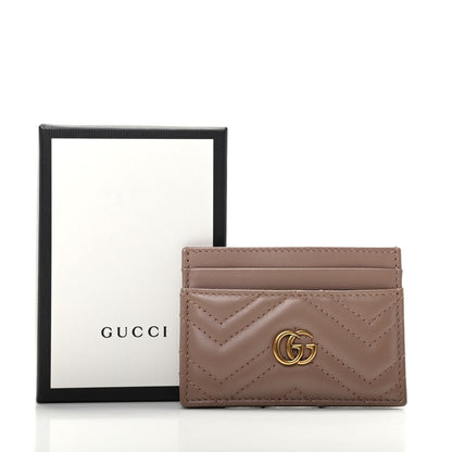 Gucci Calfskin Matelasse GG Marmont Card Holder Porcelain Rose 7 of 7
