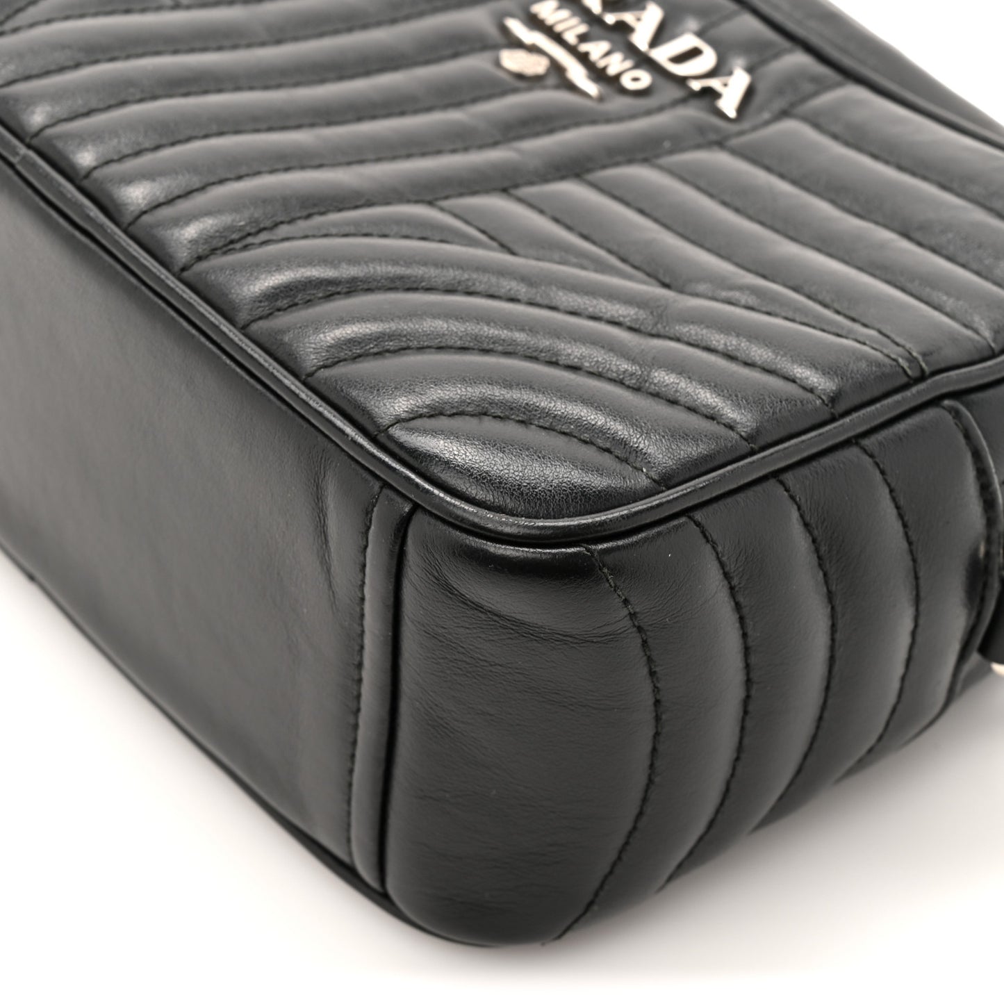 Soft Calfskin Diagramme Camera Bag Black
