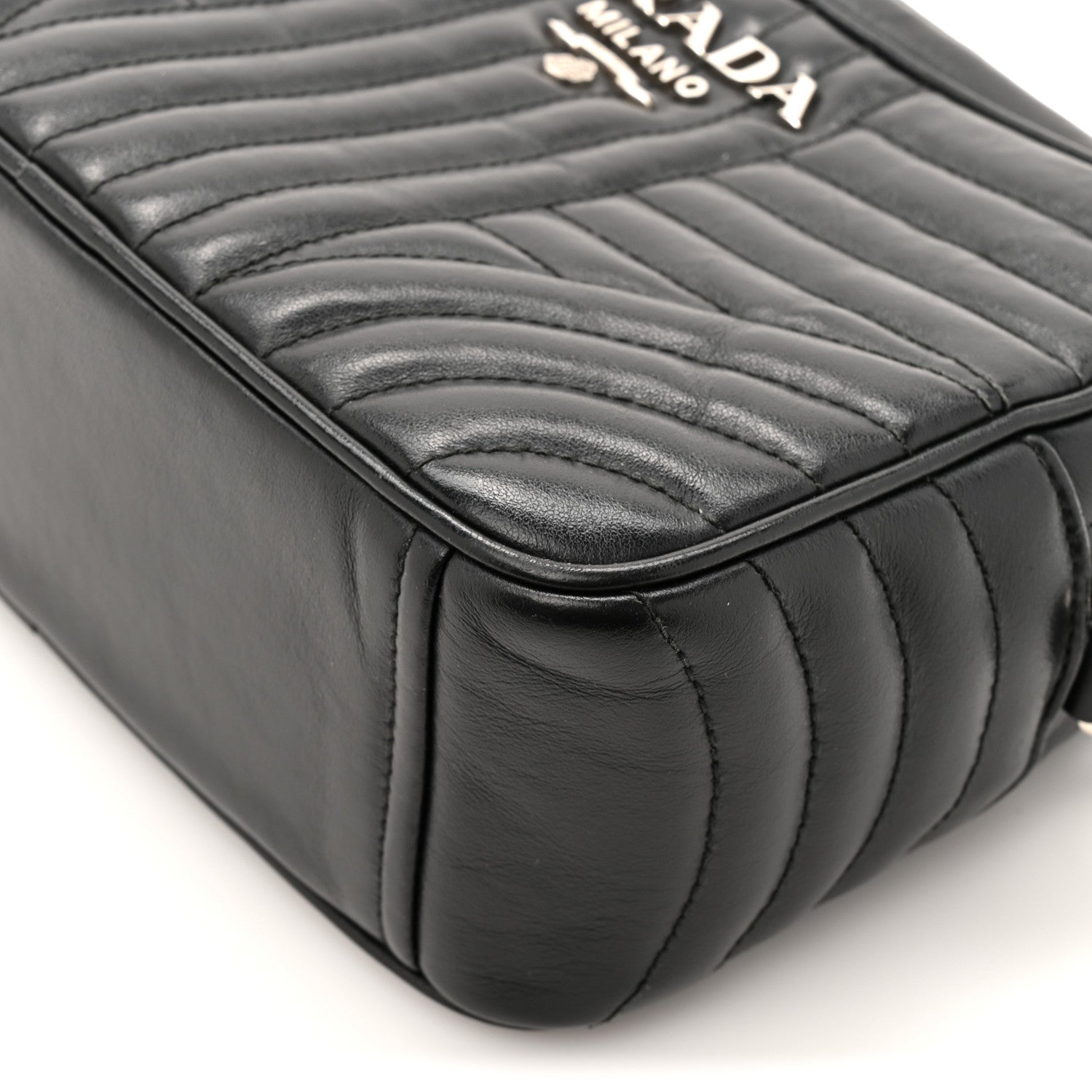 Prada Soft Calfskin Diagramme Camera Bag Black 11 of 13