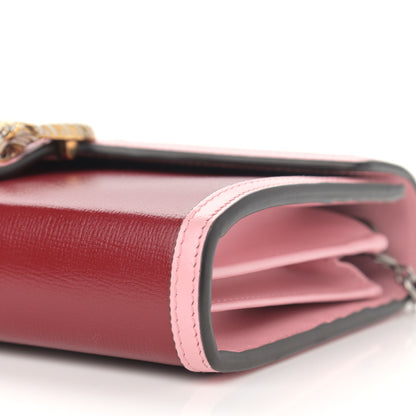 Gucci Azalea Calfskin Enamel Mini Dionysus Chain Wallet New Cherry Red Wild Rose Off White 10 of 11