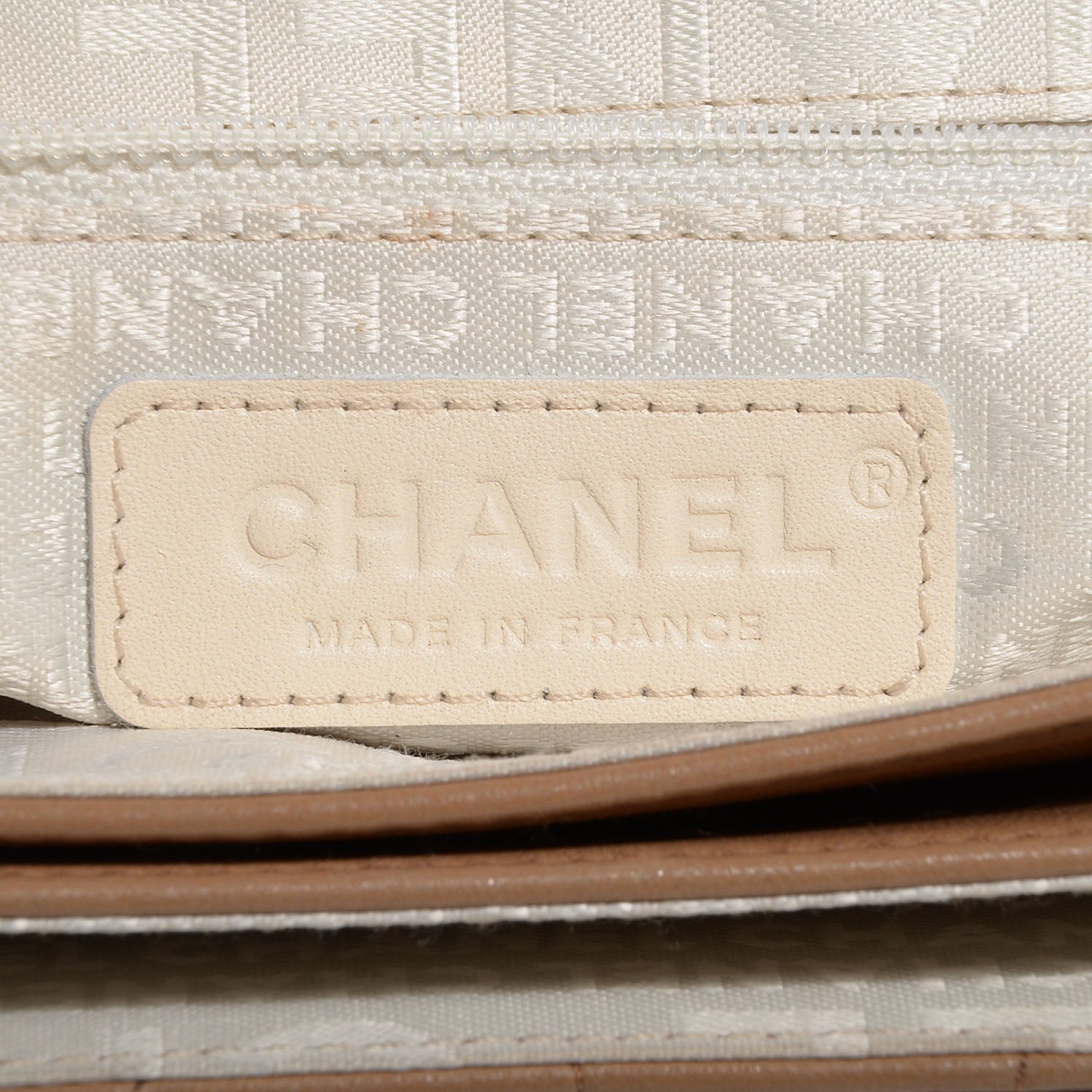 Chanel Leather Chocolate Bar Quilted Small Mademoiselle Flap Beige 7 of 8
