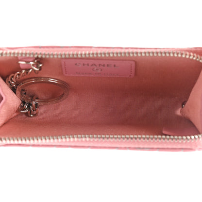 Chanel Lambskin Camellia Embossed Key Holder Case Pink 5 of 8