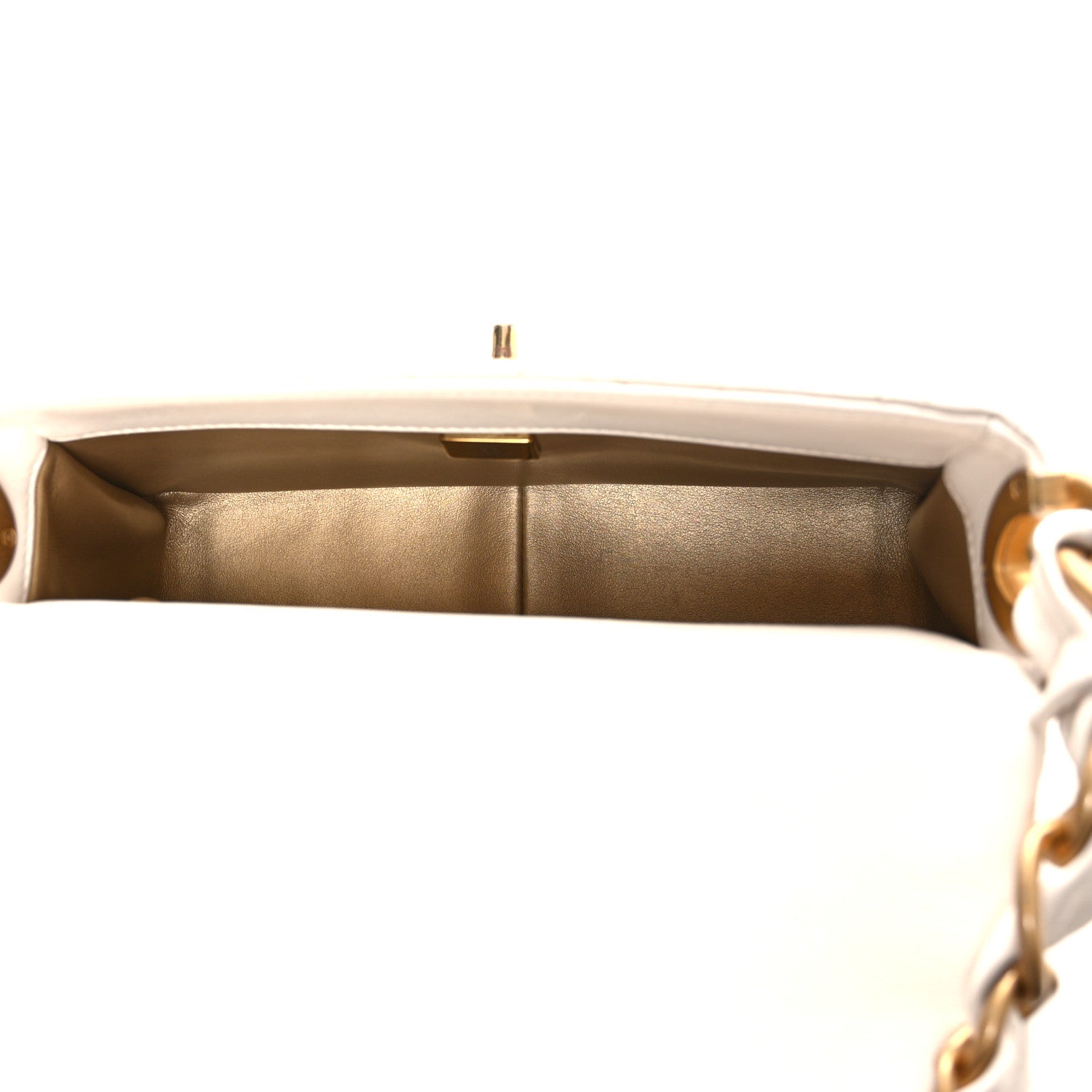 Chanel Lambskin Quilted CC Chain Flap Bag White 5 of 14