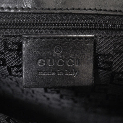 Gucci Leather Bardot Shoulder Bag Black 7 of 8
