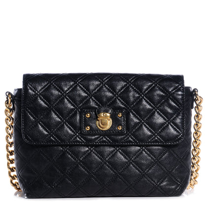 Marc Jacobs Lacquered Lambskin The Large Single Flap Black 1 of 9