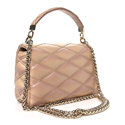 Louis Vuitton Lambskin Malletage Top Handle GO-14 MM Beige Rose 3 of 9