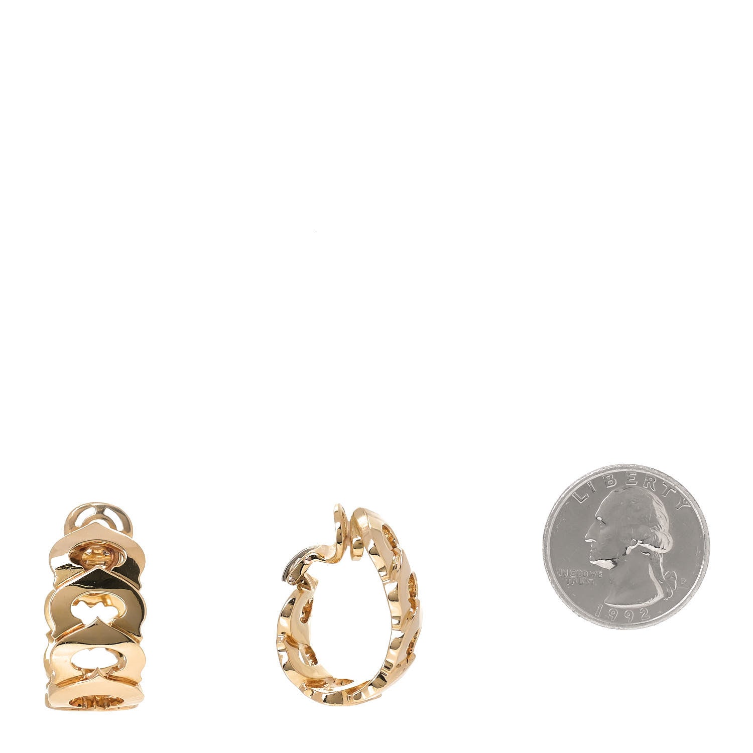 Cartier 18K Yellow Gold C De Cartier Clip-On Earrings 2 of 5