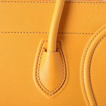 Celine Grained Calfskin Medium Phantom Luggage Saffron 15 of 29