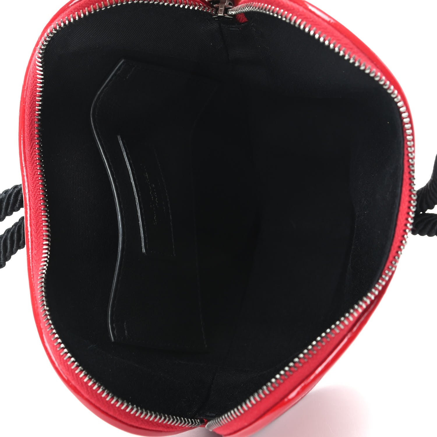 Saint Laurent Patent Crocodile Embossed Sac Coeur Heart Shaped Clutch Red 5 of 7
