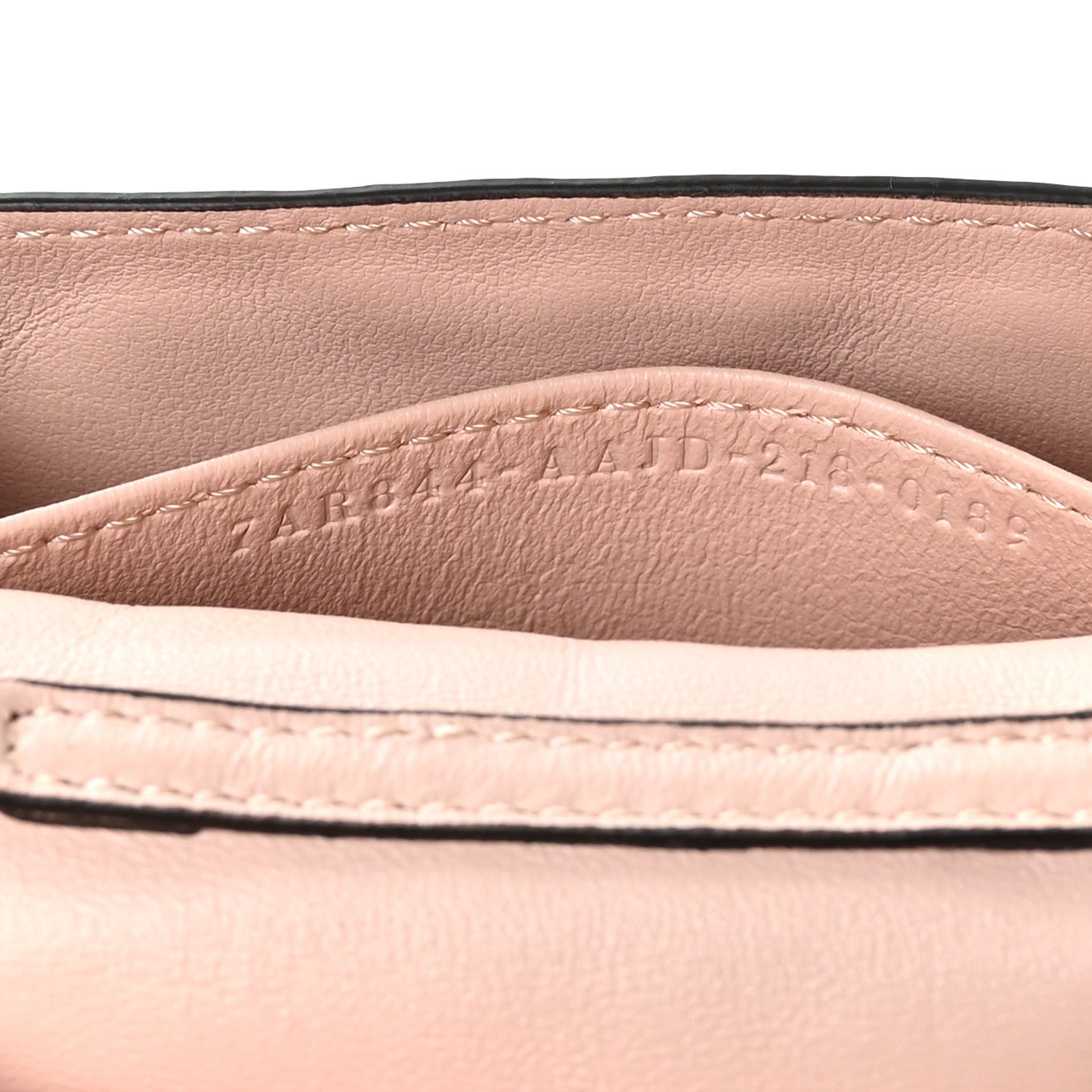 Fendi Nappa Matisse FF Embossed Nano Baguette Charm Rosa Quarzo 7 of 11