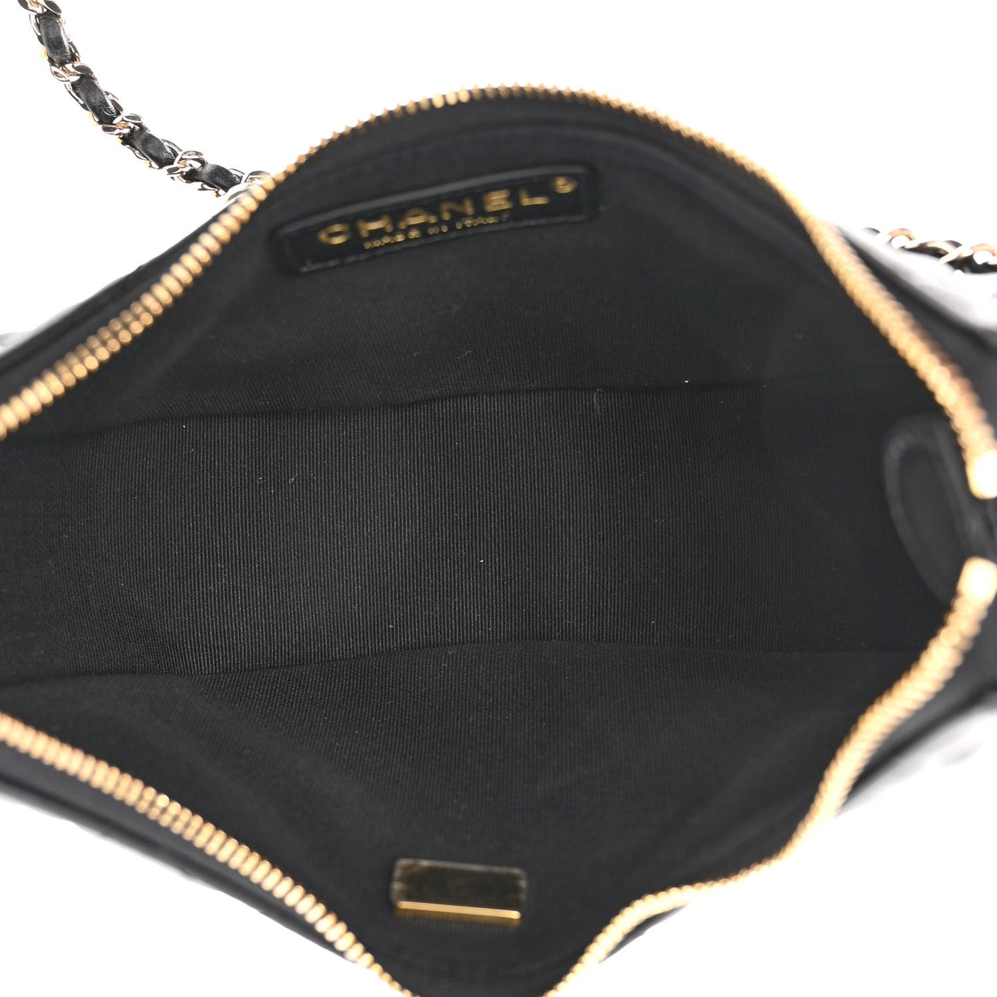 Lambskin Quilted Small Hobo Bag Black