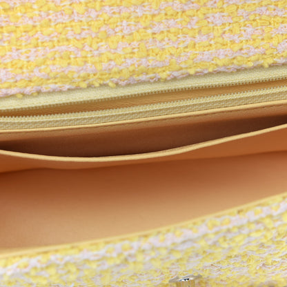 Chanel Tweed Quilted Mini Rectangular Flap Yellow Pink 10 of 11