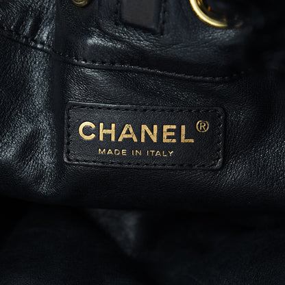Chanel Rabbit Fur Harlequin Shoulder Bag Black 7 of 11