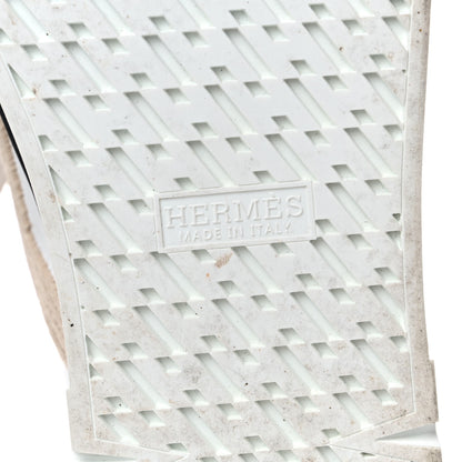 Hermes Calfskin Woolskin Dare Sneakers 40 White Ecru 6 of 13
