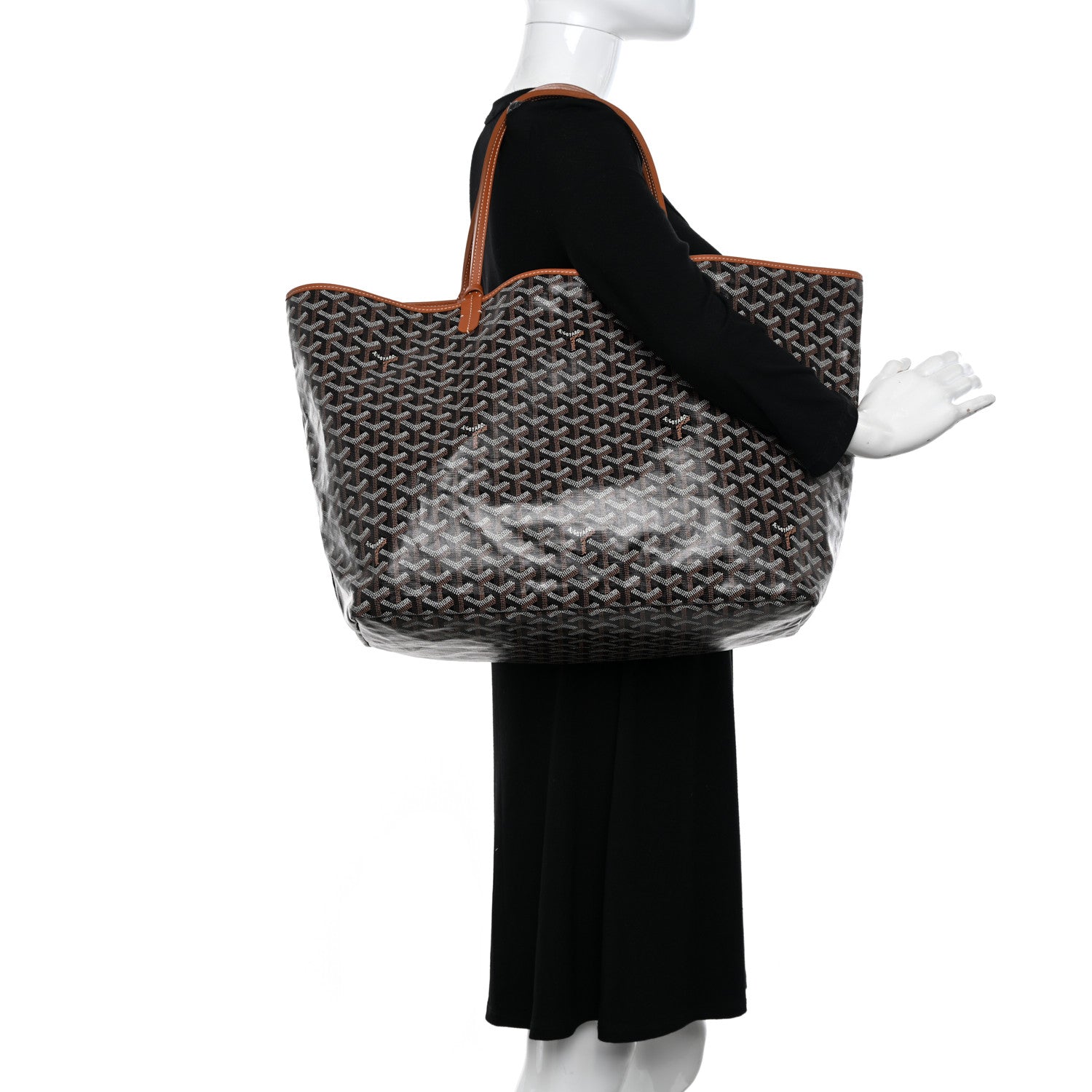 Goyard Goyardine Saint Louis GM Black Gold 2 of 12