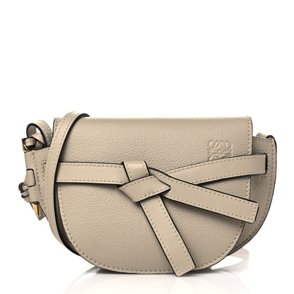Loewe Pebble Grain Calfskin Mini Gate Dual Bag Light Oat 1 of 8