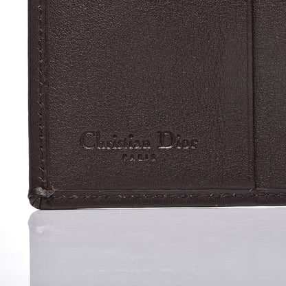 Christian Dior Calfskin Detective Compact Wallet Marron Fonce 6 of 17