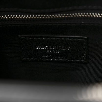 Saint Laurent Calfskin Y Quilted Monogram Large Loulou Shopper Black 7 of 11