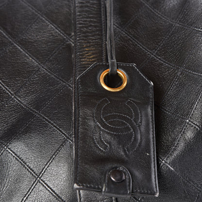 Chanel Calfskin Stitched Duffel Bag Black 18 of 21