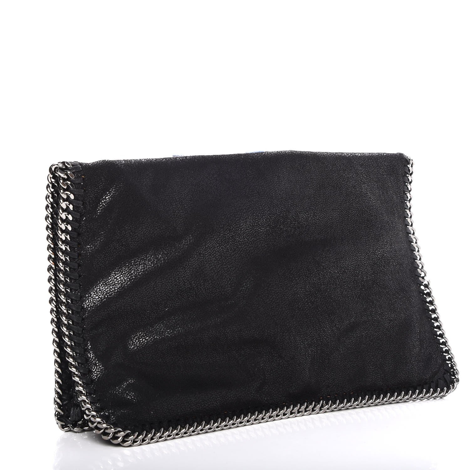 Stella McCartney Shaggy Deer Falabella Fold Over Clutch Black 3 of 7