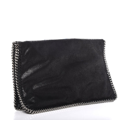 Stella McCartney Shaggy Deer Falabella Fold Over Clutch Black 3 of 7