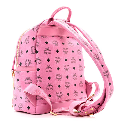 MCM Visetos Studded Small Dual Stark Backpack Pink 3 of 10