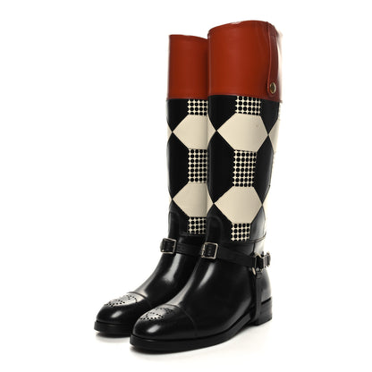 Gucci Calfskin Zelda Harness Riding Boots 37.5 Multicolor 3 of 9