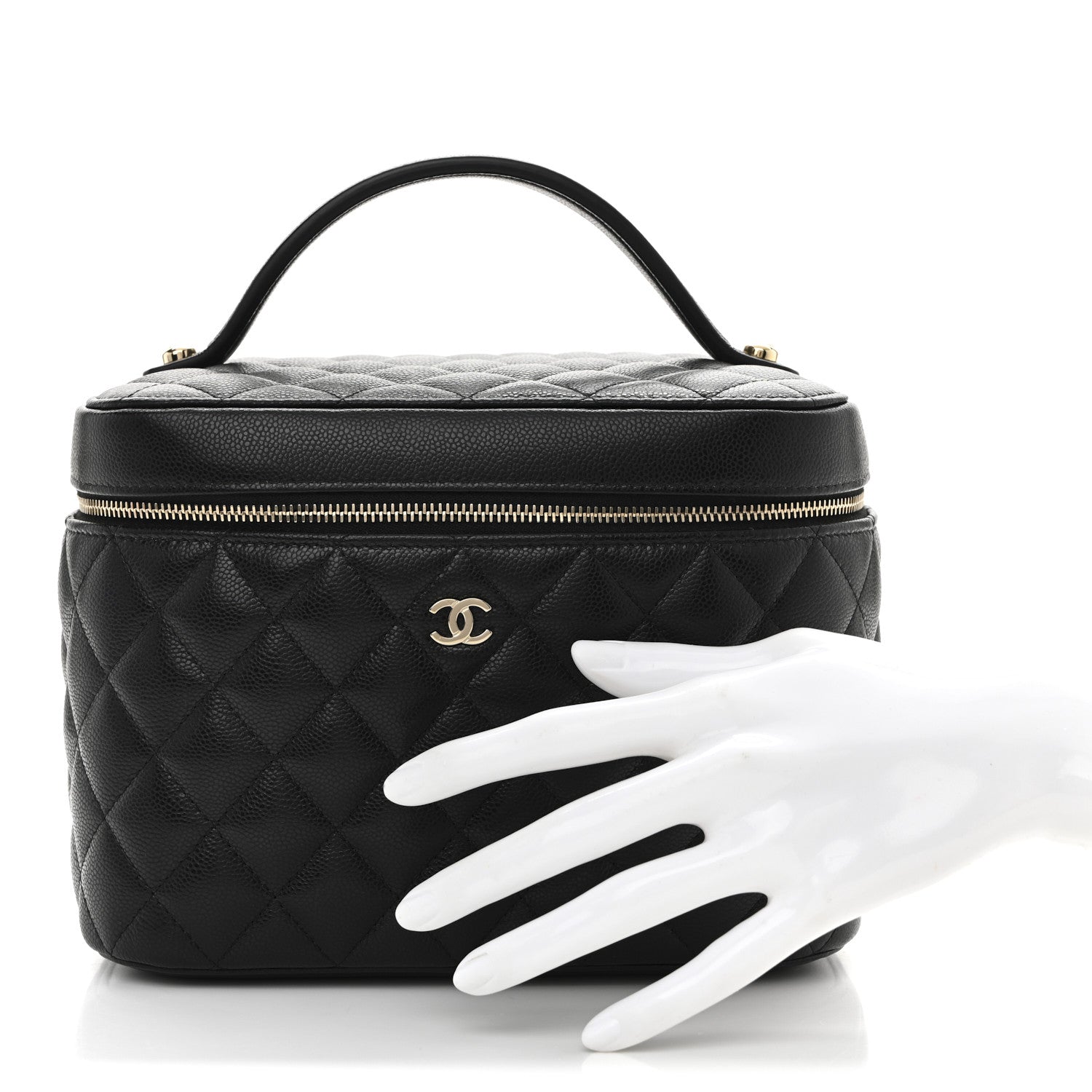 Chanel Caviar Quilted Large Vanity Pouch Black 2 of 11