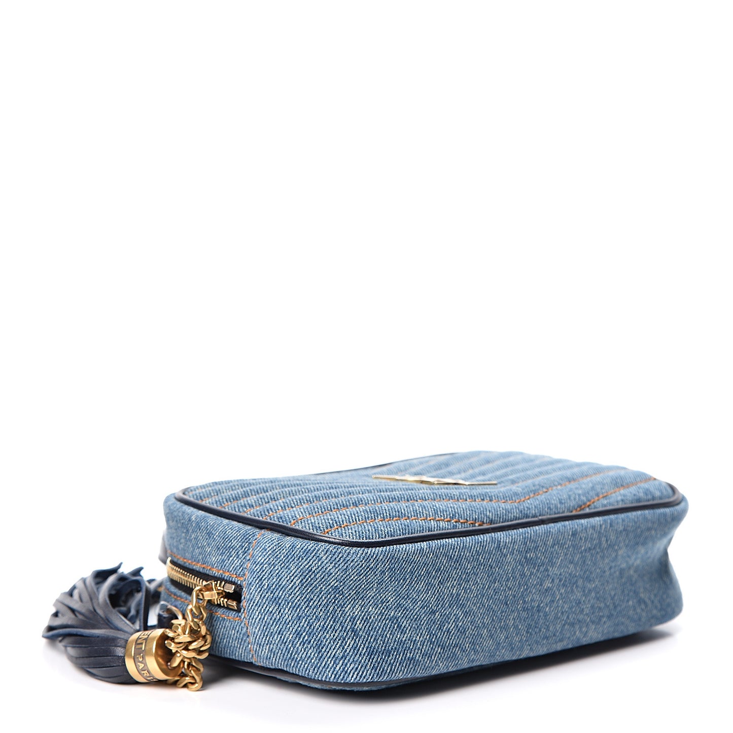 Denim Matelasse Monogram Mini Lou Camera Bag California Blue