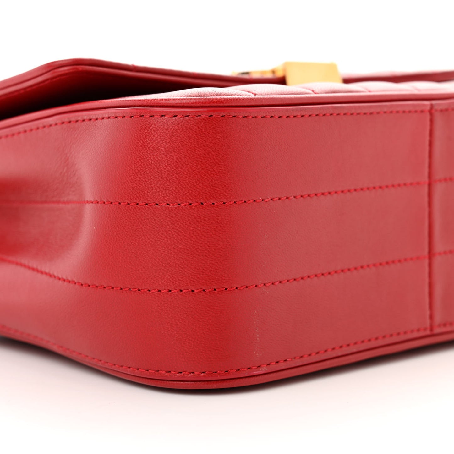 Lambskin Matelasse Monogram Medium Vicky Chain Bag Rouge Eros