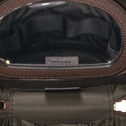 Gucci GG Supreme Monogram Textured Calfskin Web Ophidia Vanity Cosmetic Case Beige Ebony New Acero 7 of 13