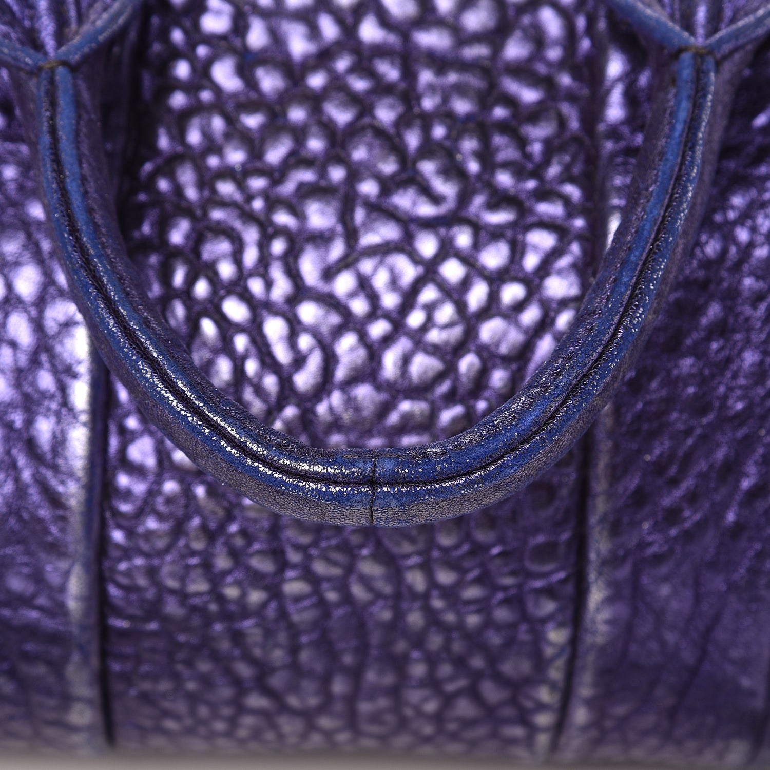 Alexander Wang Metallic Pebbled Lambskin Rocco Nile With Silver Hardware 13 of 14